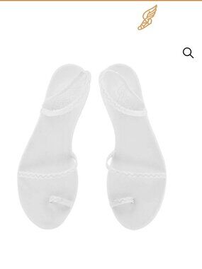 Ancient Greek Sandals- Eleftheria rubber jelly sandal white - 37